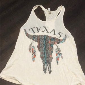 Texas skull tank
